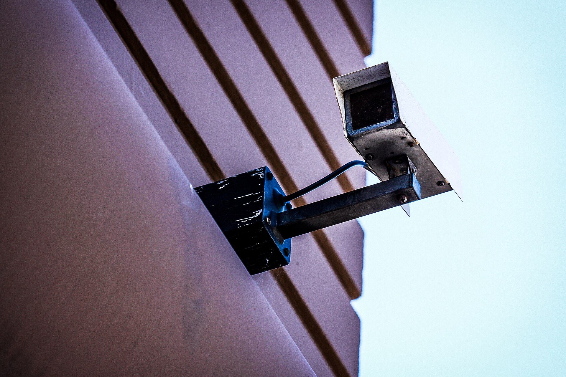 Security camera on a building